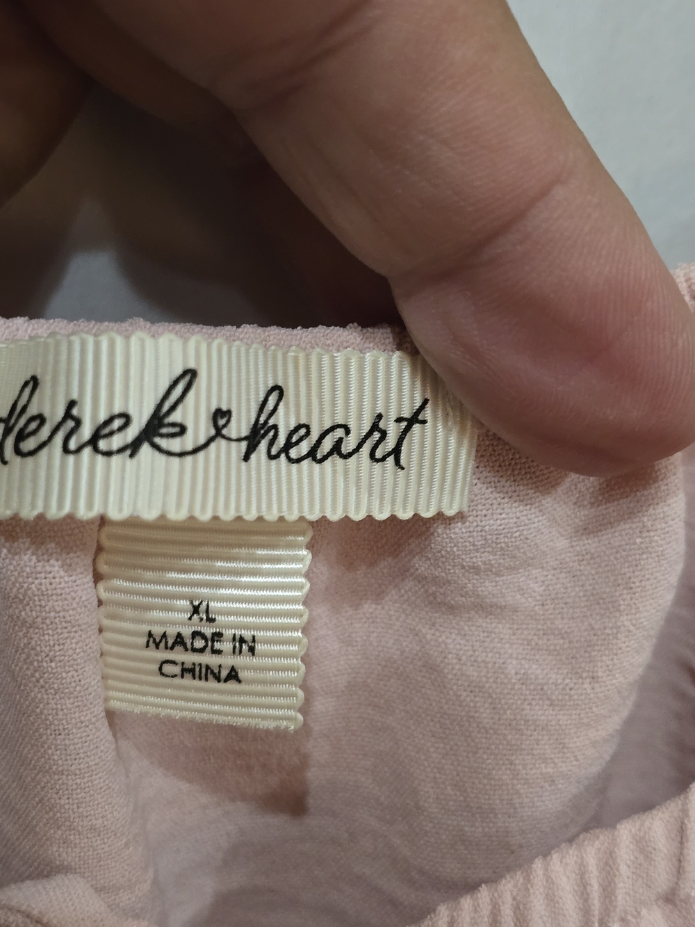 Derek Heart XL Dress Dusty Pink w/Smocked Waist Sweetheart Neckline Cottagecore - Picture 3 of 6